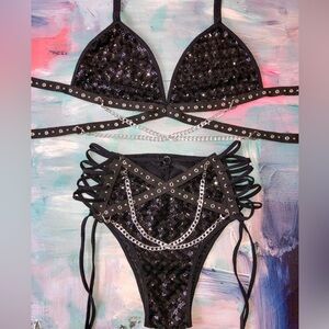 Black Sequin dance/festival set